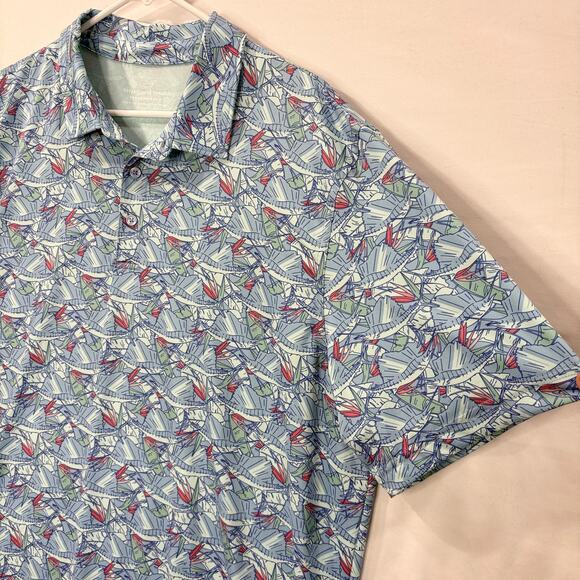 Vineyard Vines XL Performance Polo Shirt Sailfish Marlin Vacation Cruise Beach - Picture 11 of 12